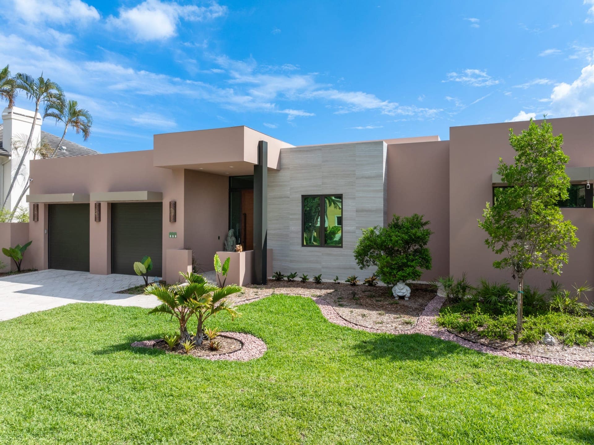 Contemporary custom home in Delray Beach, FL, finished 2024 by SouthShore Builders